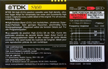 Compact Cassette TDK SA 60 "SA-60SE" Type II Chrome 1990 Australia, Europe