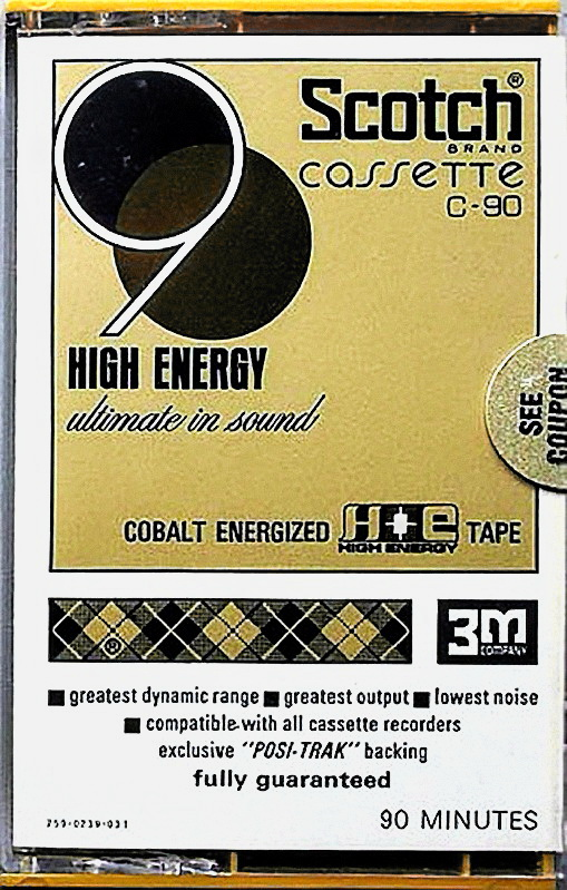 Compact Cassette Scotch High Energy 90 Type I Normal 1972 USA