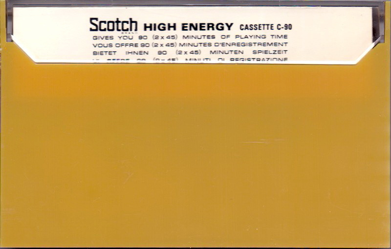 Compact Cassette Scotch High Energy 90 Type I Normal 1972 USA