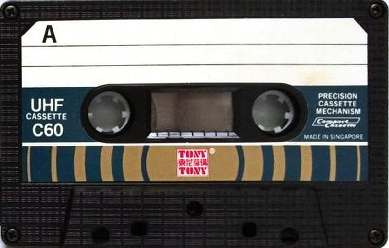 Compact Cassette Tony UHF 60 "by Tony Wong Company (PTE) LTD." Type I Normal 1986 Singapore
