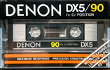 Compact Cassette Denon DX5 90 Type III Ferro Chrome 1981 Europe