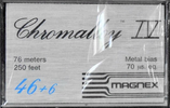 Compact Cassette Magnex 46+6 "Chromalloy IV" Type IV Metal 1978 Europe