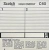 Compact Cassette Scotch High Energy 60 Type I Normal 1975 Europe