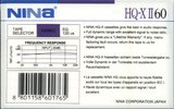 Compact Cassette Nina HQ-X II 60 Type I Normal Europe