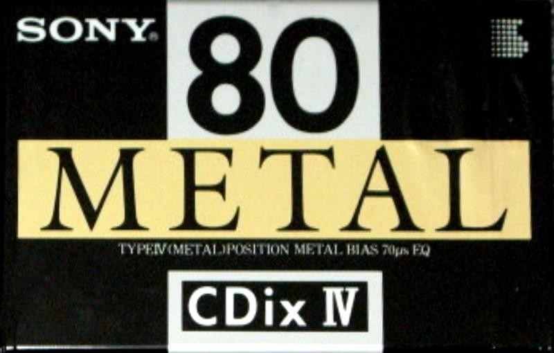 Compact Cassette Sony CDix IV 80 "CDIX4 80N" Type IV Metal 1990 Japan