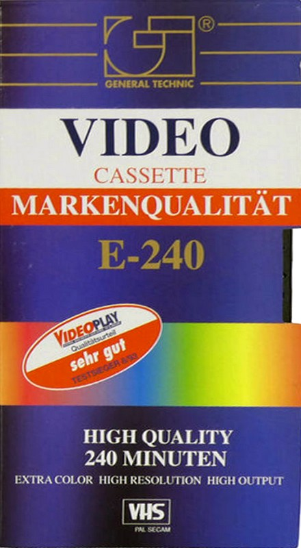 VHS, Video Home System General Technic 240 Type I Normal 1993 Germany
