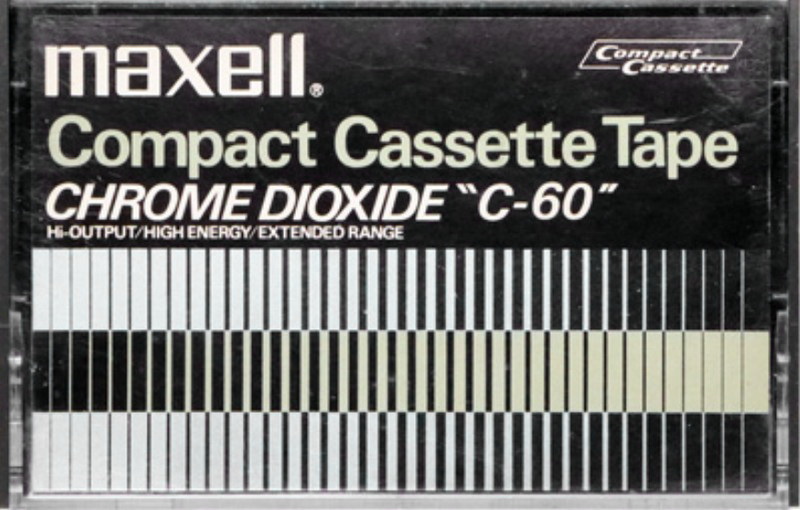 Compact Cassette Maxell 60 Type II Chrome 1970 Worldwide