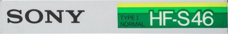 Compact Cassette Sony HF-S 46 Type I Normal 1985 Japan