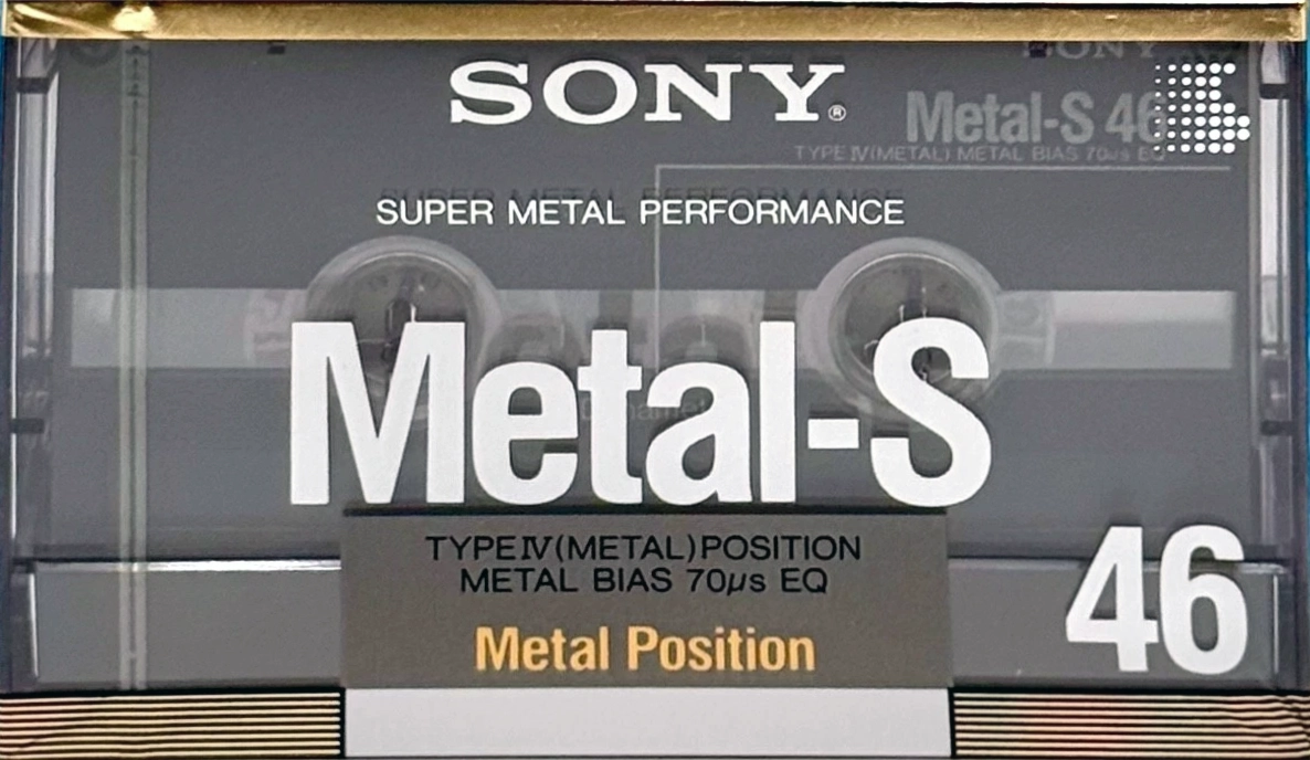 Compact Cassette Sony Metal-S 46 "Metal-S 46A" Type IV Metal 1988 Japan