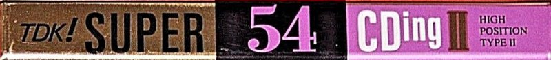 Compact Cassette TDK Super CDing 2 54 "SCD2-54A" Type II Chrome 1993 Japan
