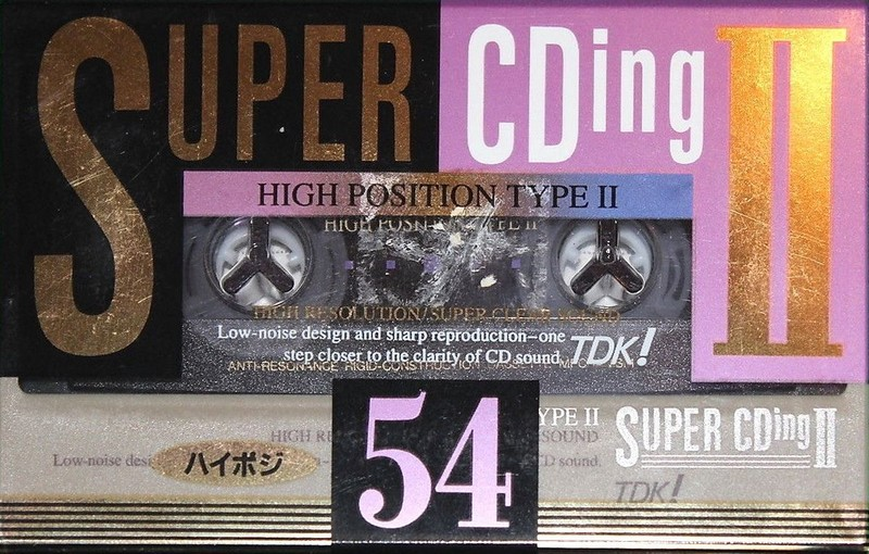 Compact Cassette TDK Super CDing 2 54 "SCD2-54A" Type II Chrome 1993 Japan