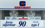 Compact Cassette Continent / Continente S-Ferro 90 "ferro superieur" Type I Normal 1984 France