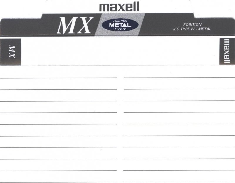 Compact Cassette Maxell MX 90 Type IV Metal 1994 Europe