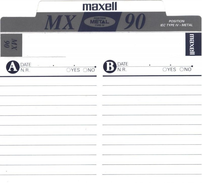 Compact Cassette: Maxell / Hitachi Maxell - MX 90