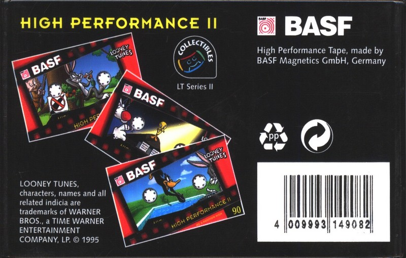 Compact Cassette BASF High Performance II 90 "Looney Tunes LT Series II" Type II Chrome 1995 Europe