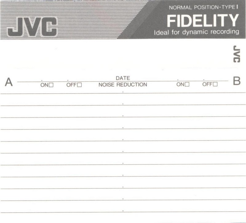 Compact Cassette JVC FI-S 90 "F1-S90EN" Type I Normal 1990 Europe