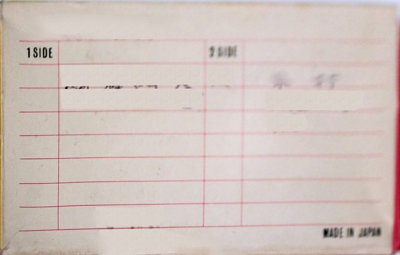 Compact Cassette No Name 60 Type I Normal 1974 Japan