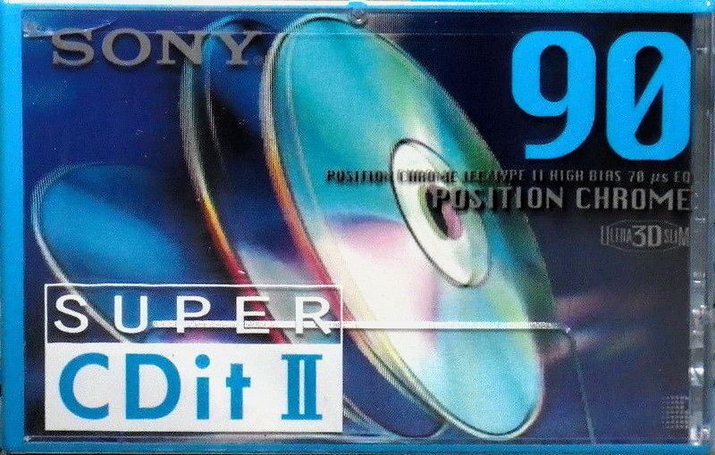 Compact Cassette Sony CDit II 90 "Super C-90SCD2" Type II Chrome 1997 Europe