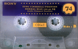 Compact Cassette Sony CDix I 74 "C-74CDX1G" Type I Normal 1999 Japan