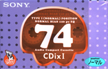 Compact Cassette Sony CDix I 74 "C-74CDX1G" Type I Normal 1999 Japan