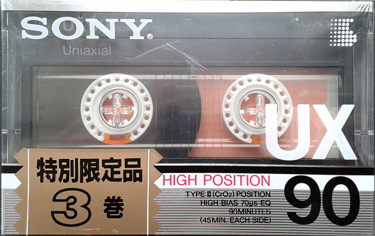 3 pack Sony UX 90 Type II Chrome 1986 Japan