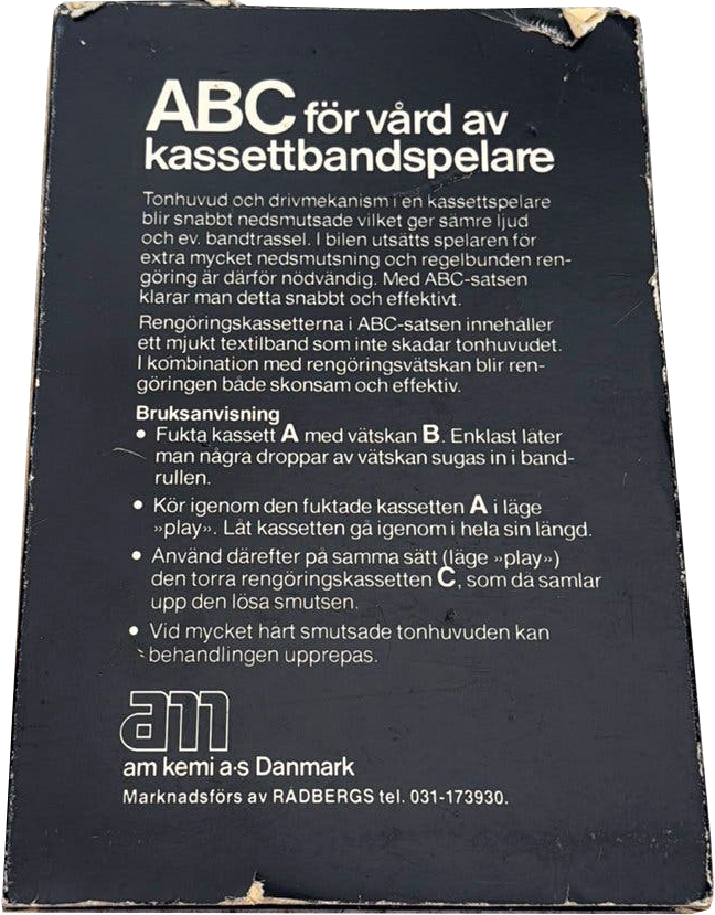 Compact Cassette AM "ABC" Cleaning Cassette Denmark