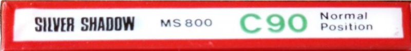 Compact Cassette Silver Shadow 90 "MS 800" Type I Normal Hong Kong