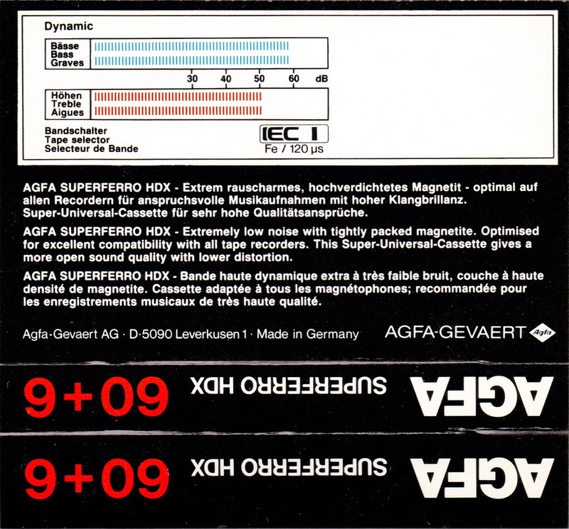 Compact Cassette: AGFA  - Superferro HDX 60+6