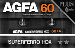 Compact Cassette AGFA Superferro HDX 60+6 Type I Normal 1985 Europe