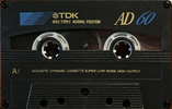 Compact Cassette TDK AD 60 "AD-60EA" Type I Normal 1995 Europe