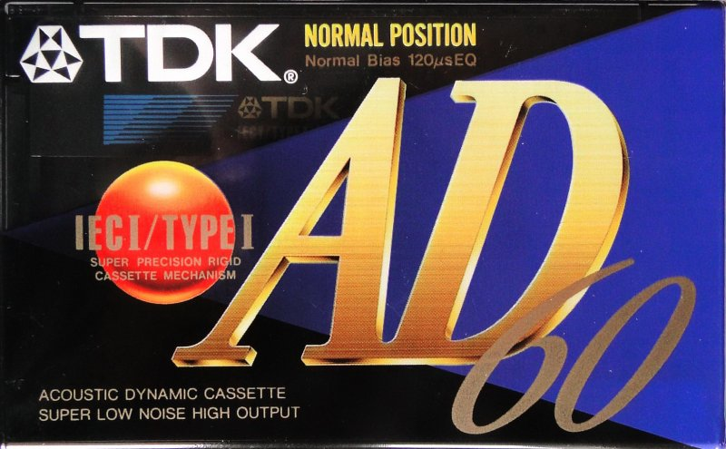 Compact Cassette TDK AD 60 "AD-60EA" Type I Normal 1995 Europe