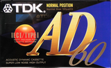 Compact Cassette TDK AD 60 "AD-60EA" Type I Normal 1995 Europe