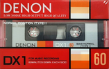 Compact Cassette Denon DX1 60 "DX1/60K" Type I Normal 1985 Japan