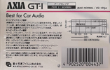 Compact Cassette AXIA GT-I 46 "For Car Audio" Type I Normal 1985 Japan