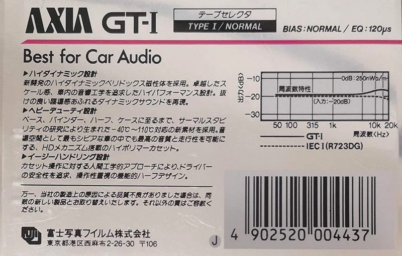 Compact Cassette: FUJI AXIA - GT-I 46