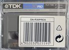 Digital Audio Tape TDK DA-R PRO 30 "DA-R30PREA" Type IV Metal 1992 Europe