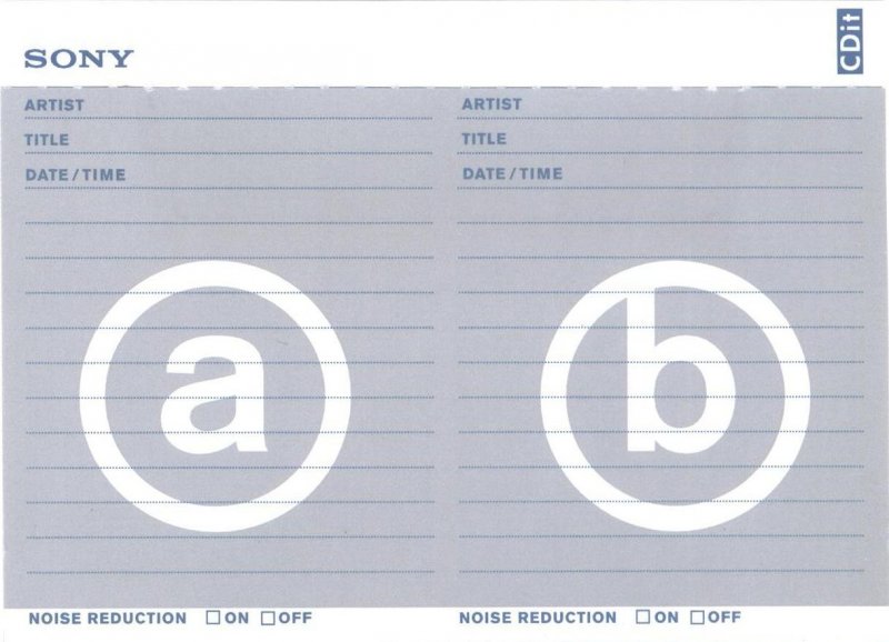 2 pack Sony CDit I 74 "2C-74CDIT1B AE" Type I Normal 1996 Europe