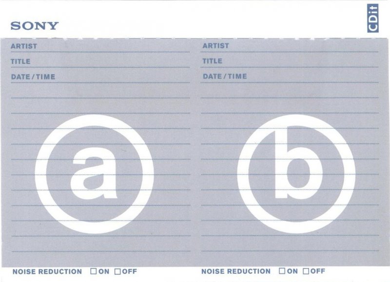 Compact Cassette: Sony  - CDit I 74