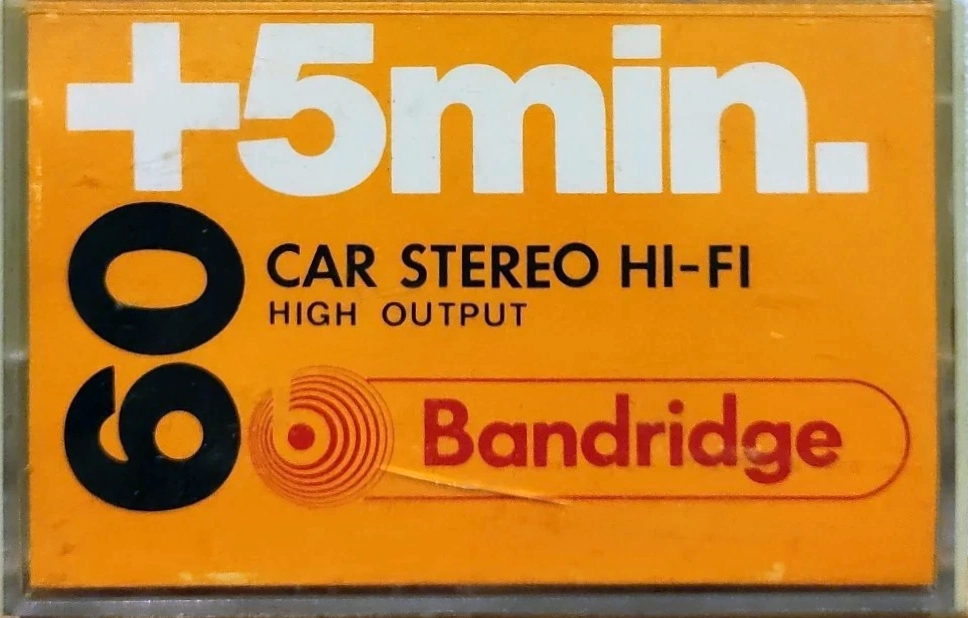 Compact Cassette Bandridge 60+5 "Car stereo Hi-Fi" Type I Normal 1973 UK
