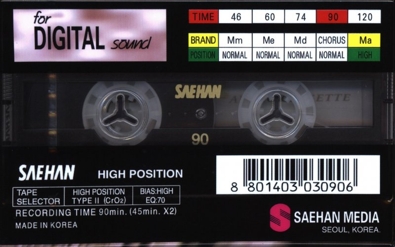 Compact Cassette: Saehan  - MA 90