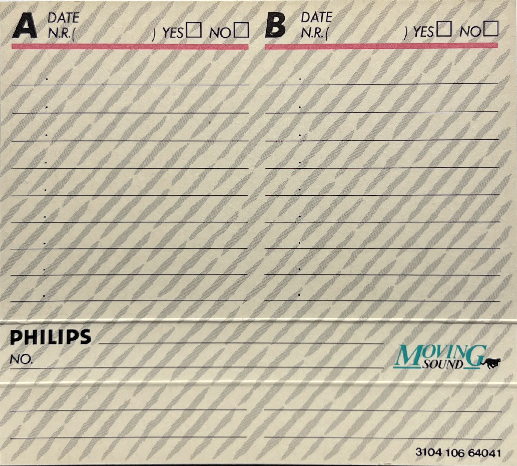 Compact Cassette Philips FS 60 "Moving Sound" Type I Normal 1984 Europe