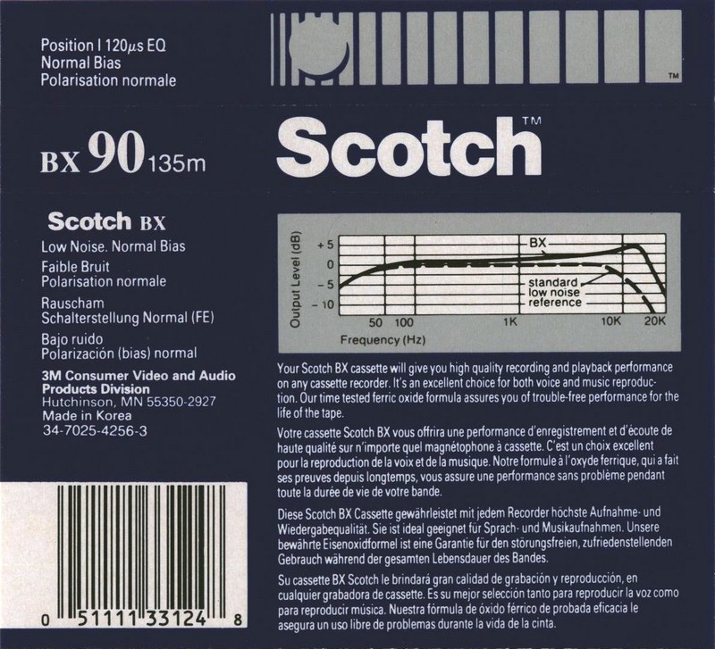 Compact Cassette: Sunkyong Magnetic Limited (SKM) Scotch - BX 90