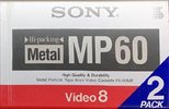 2 pack Sony MP 60 "P6-60MPD" Type IV Metal 1992 Japan