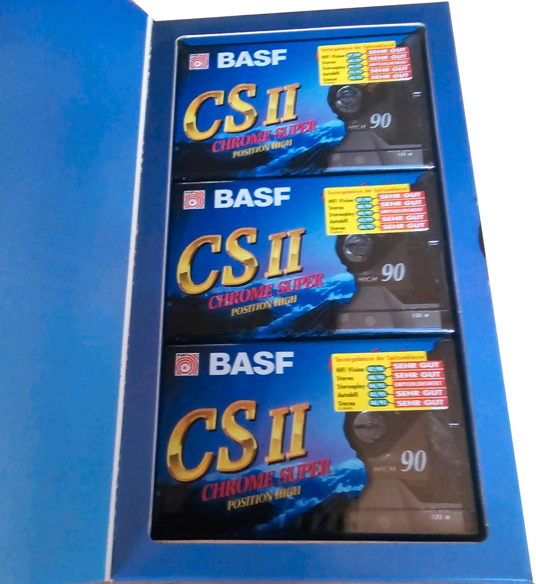3 pack BASF CS II Chrome Super 90 Type II Chrome 1995 Europe