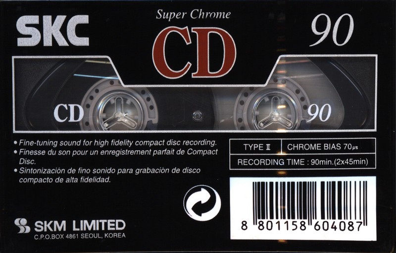 Compact Cassette SKC CD 90 Type II Chrome 2001 Worldwide