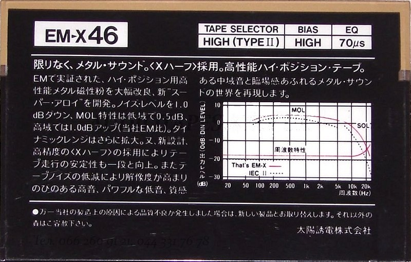 Compact Cassette: Taiyo Yuden Thats - EM-X 46