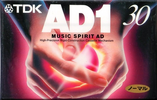 Compact Cassette TDK AD1 30 "AD1-30N" Type I Normal 1996 Japan