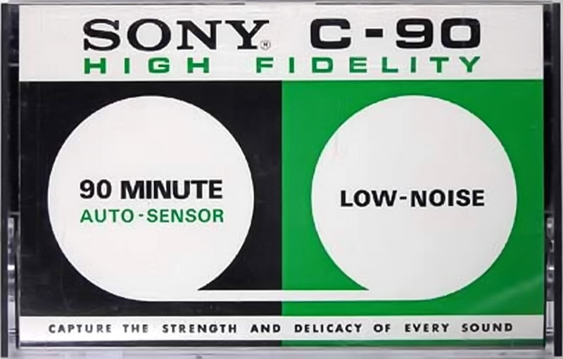 Compact Cassette Sony 90 "High Fidelity" Type I Normal 1971 USA