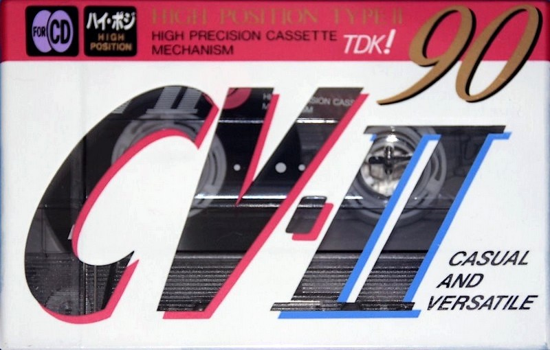 Compact Cassette TDK CV-II 90 "CV2-90R" Type II Chrome 1991 Japan