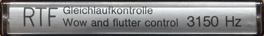 Compact Cassette RTF Test Cassette Germany